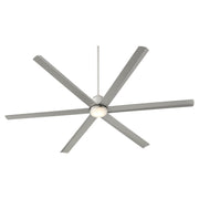 Titus 80" 6-Blade Ceiling Fan in Satin Nickel
