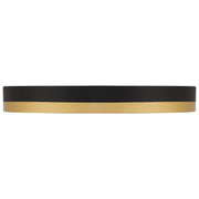 Coco LED Flush Mount in Black W/antique Brushed Brass