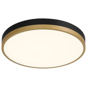 Coco LED Flush Mount in Black W/antique Brushed Brass