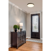 Coco LED Flush Mount in Black W/antique Brushed Brass