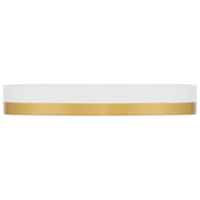 Coco LED Flush Mount in White W/antique Brushed Brass