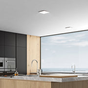 ModPLUS SQ 8.5" Dual Voltage LED Flush Mount in Brushed Steel