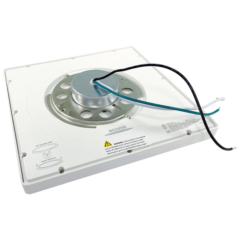 ModPLUS SQ 8.5" Dual Voltage LED Flush Mount in Black