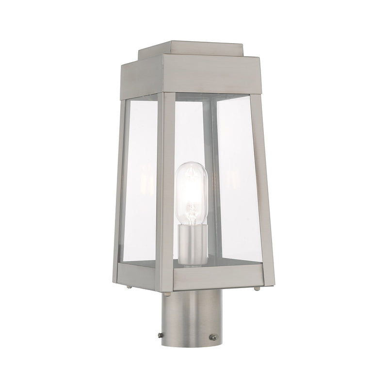 Oslo Small Outdoor Post Light in Brushed Nickel