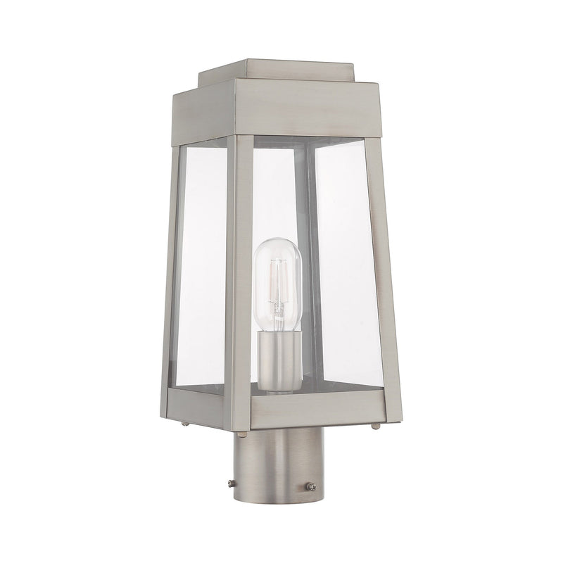 Oslo Small Outdoor Post Light in Brushed Nickel
