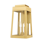 Oslo 3-Light Medium Outdoor Wall Lantern in Satin Brass