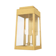 Oslo 3-Light Large Outdoor Wall Lantern in Satin Brass