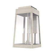 Oslo 3-Light Large Outdoor Wall Lantern in Brushed Nickel