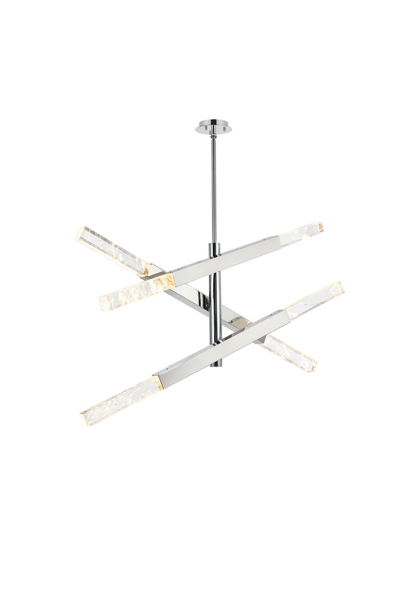 Ari 6-Light Chandelier in Chrome And Clear
