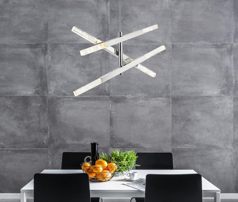 Ari 6-Light Chandelier in Chrome And Clear