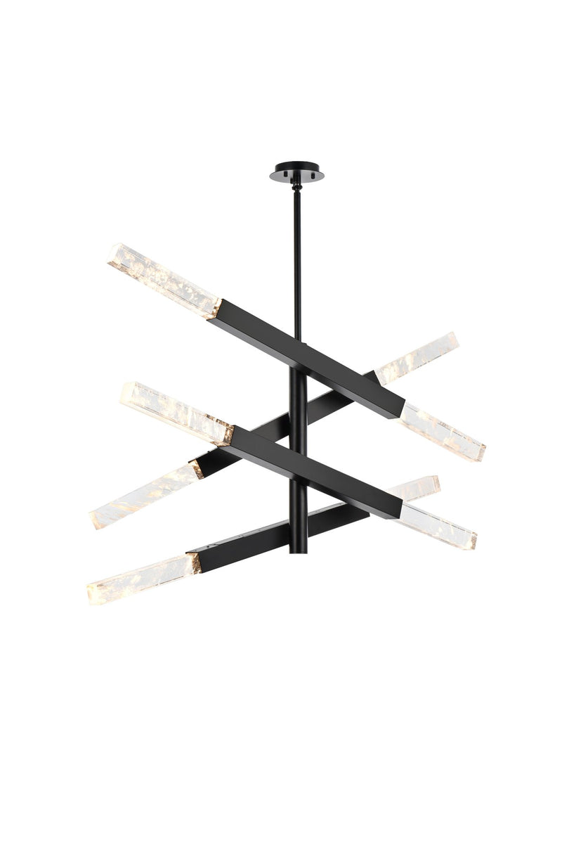Ari 8-Light Chandelier in Black And Clear