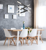 Ari 8-Light Chandelier in Black And Clear