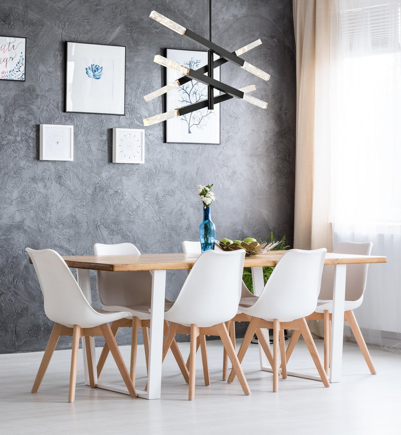 Ari 8-Light Chandelier in Black And Clear