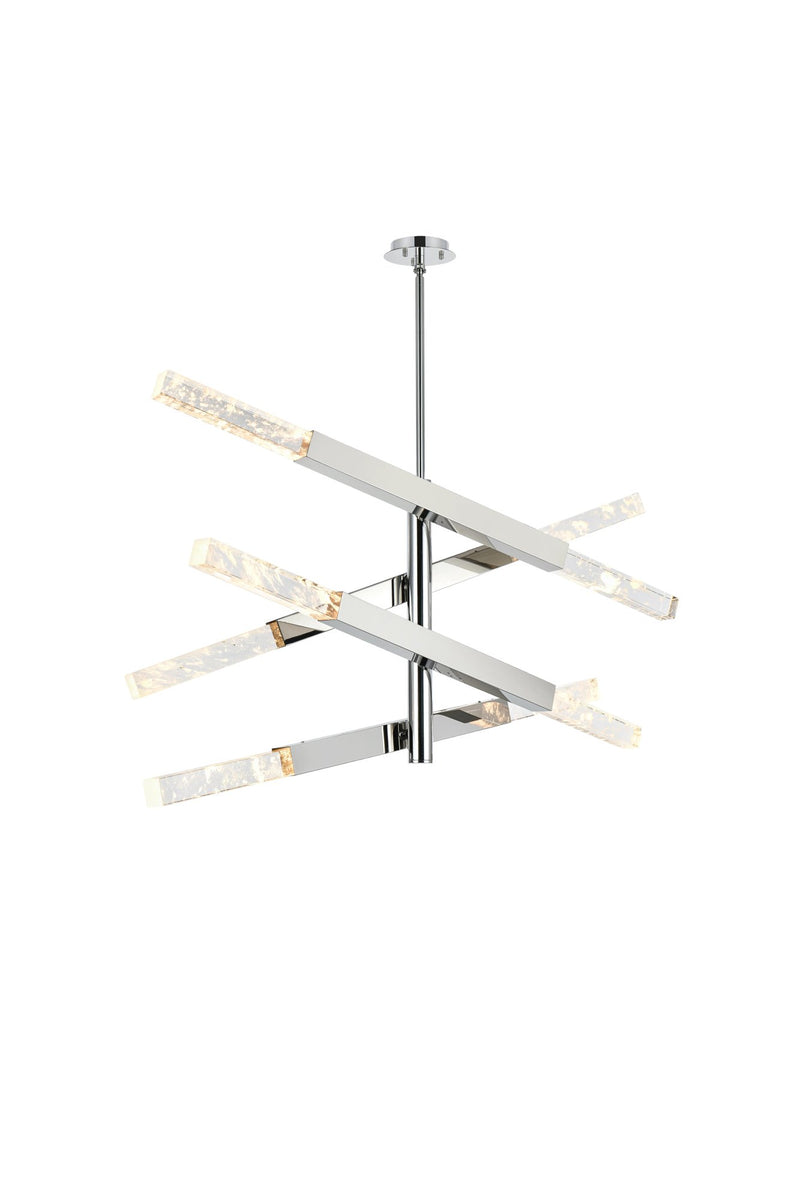 Ari 8-Light Chandelier in Chrome And Clear