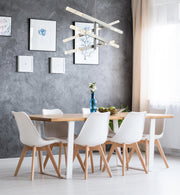 Ari 8-Light Chandelier in Chrome And Clear