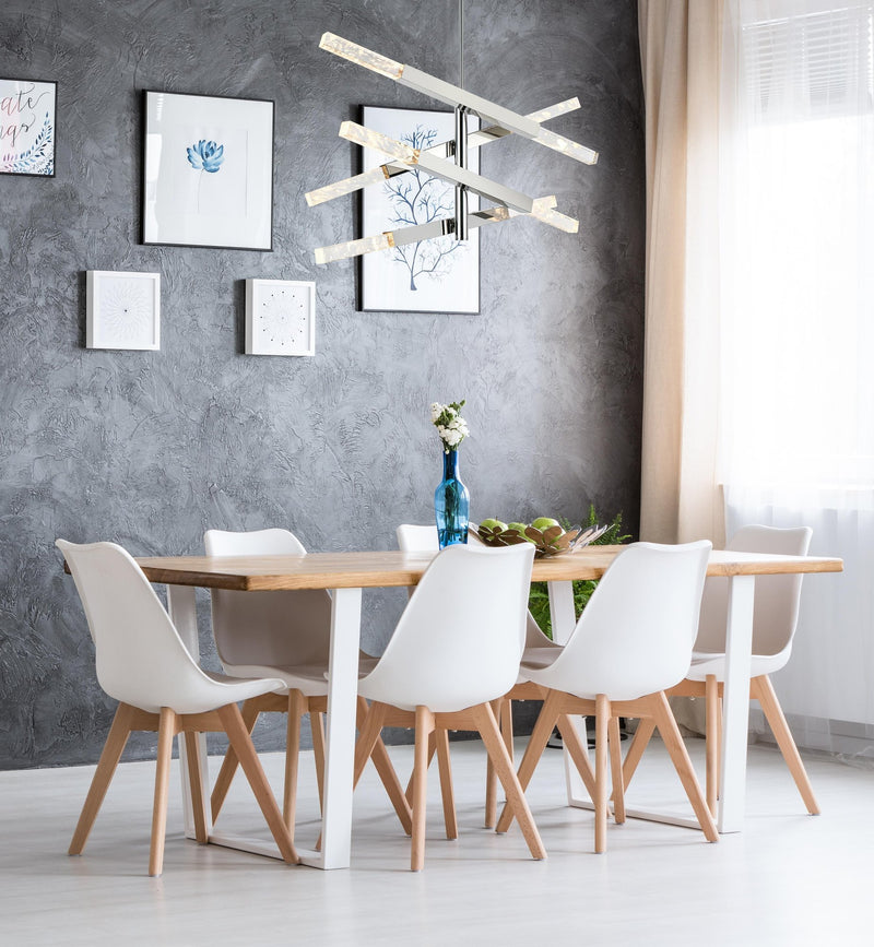 Ari 8-Light Chandelier in Chrome And Clear