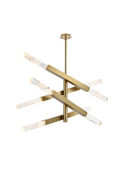 Ari 8-Light Chandelier in Satin Gold And Clear