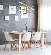 Ari 8-Light Chandelier in Satin Gold And Clear