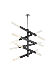 Ari 12-Light Chandelier in Black And Clear