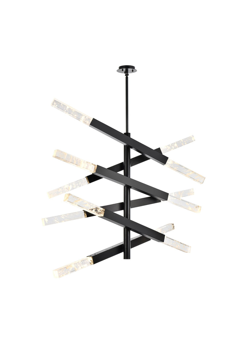 Ari 12-Light Chandelier in Black And Clear