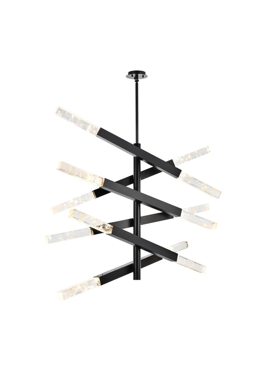 Ari 12-Light Chandelier in Black And Clear