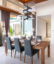 Ari 12-Light Chandelier in Black And Clear