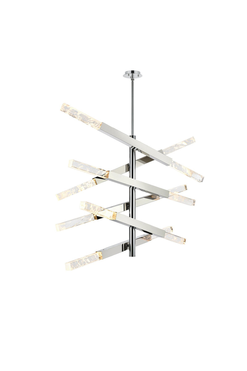 Ari 12-Light Chandelier in Chrome And Clear