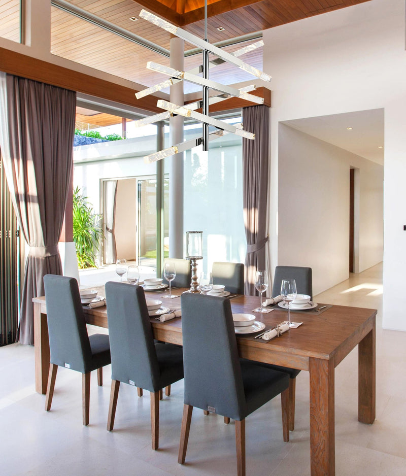 Ari 12-Light Chandelier in Chrome And Clear