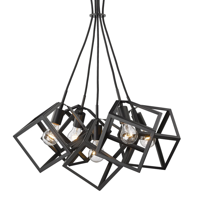Cassio 5-Light Pendant in Matte Black