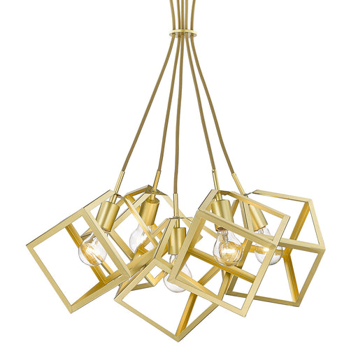 Cassio 5-Light Pendant in Olympic Gold