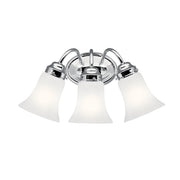 3-Light Bath Vanity Light with Opal Glass in Chrome