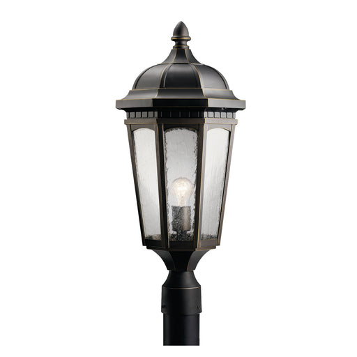Courtyard Outdoor Post Mount 1-Light in Rubbed Bronze