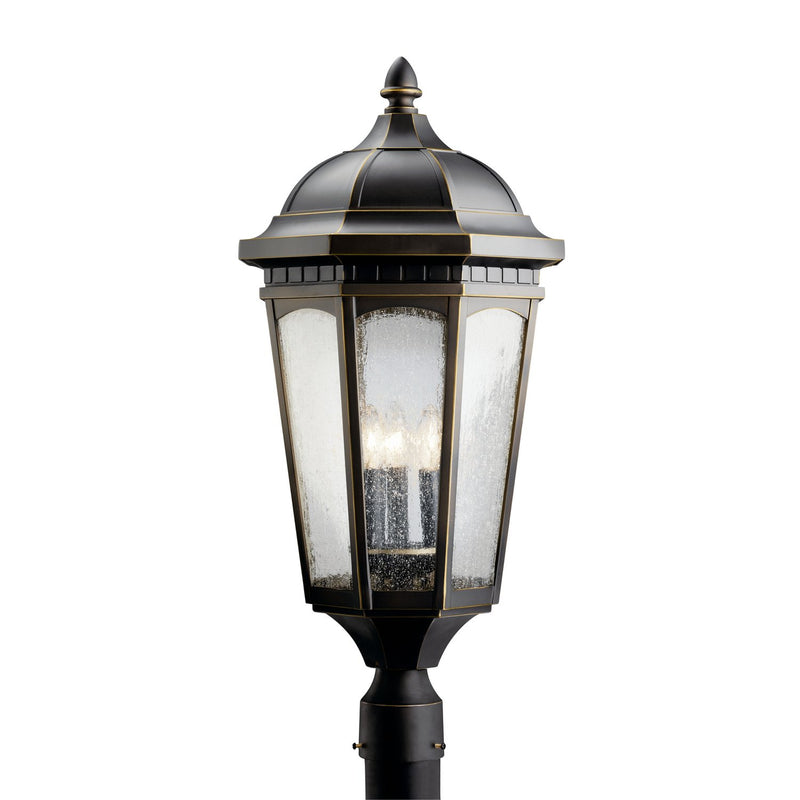 Courtyard 3-Light Outdoor Post Light in Rubbed Bronze