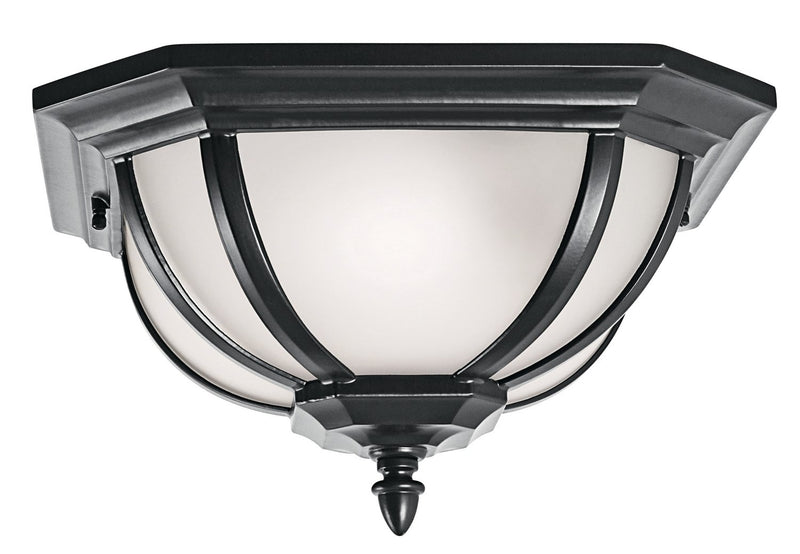 Salisbury 2-Light Outdoor Flush Mount in Black