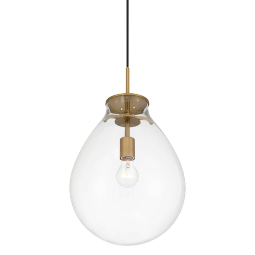 Drop Pendant in Brushed Champagne Brass