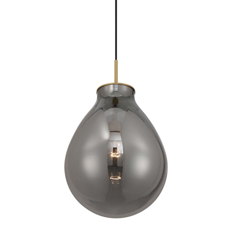 Drop Pendant in Brushed Champagne Brass