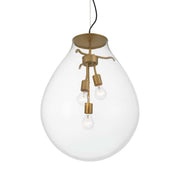 Drop 3-Light Pendant in Brushed Champagne Brass