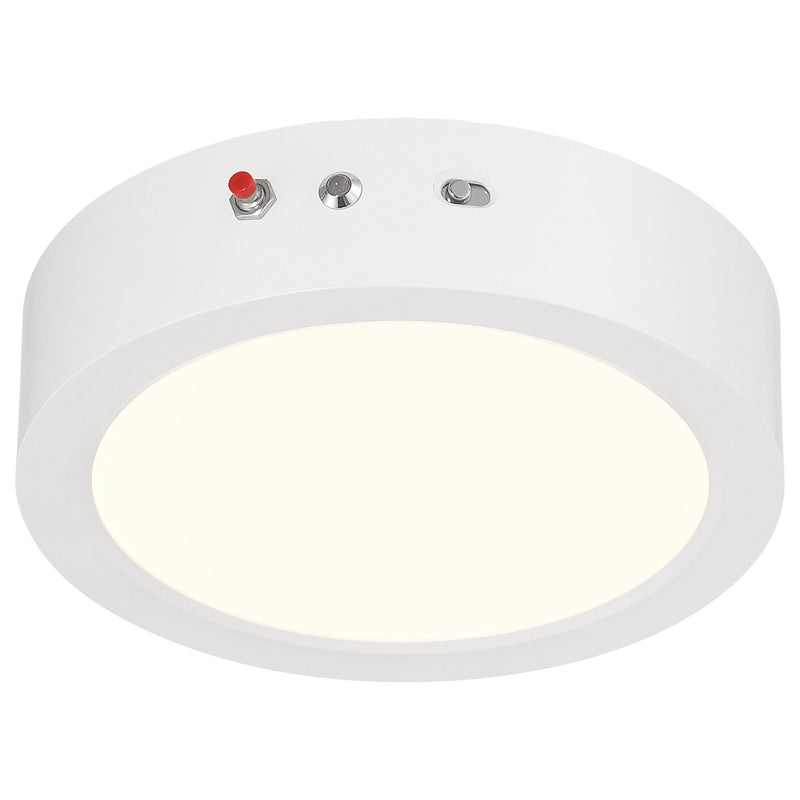 Slim 7" Color Selectable LED Flush Mount in White