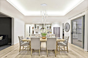 Aurora 20" 9-Light Square Pendant in Chrome And Clear
