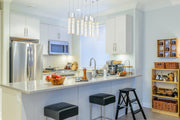 Aurora 36" 8-Light Linear Pendant in Chrome And Clear