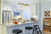 Aurora 36" 8-Light Linear Pendant in Satin Gold And Clear