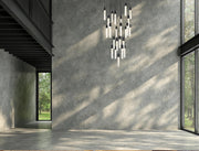 Aurora 30" 16-Light Square Pendant in Satin Gold And Clear