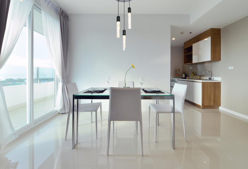 Aurora 16" 3-Light Round Pendant in Chrome And Clear