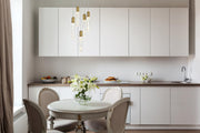 Aurora 20" 5-Light Round Pendant in Satin Gold And Clear