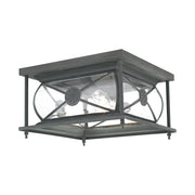 Providence 2-Light Outdoor Flush Mount in Charcoal