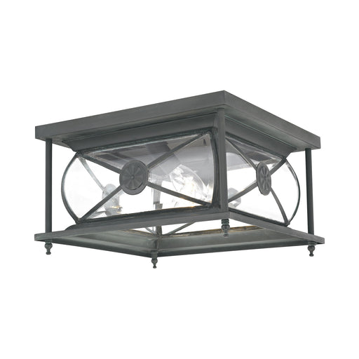 Providence 2-Light Outdoor Flush Mount in Charcoal