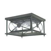 Providence 2-Light Outdoor Flush Mount in Charcoal