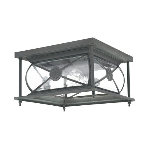 Providence 2-Light Outdoor Flush Mount in Charcoal