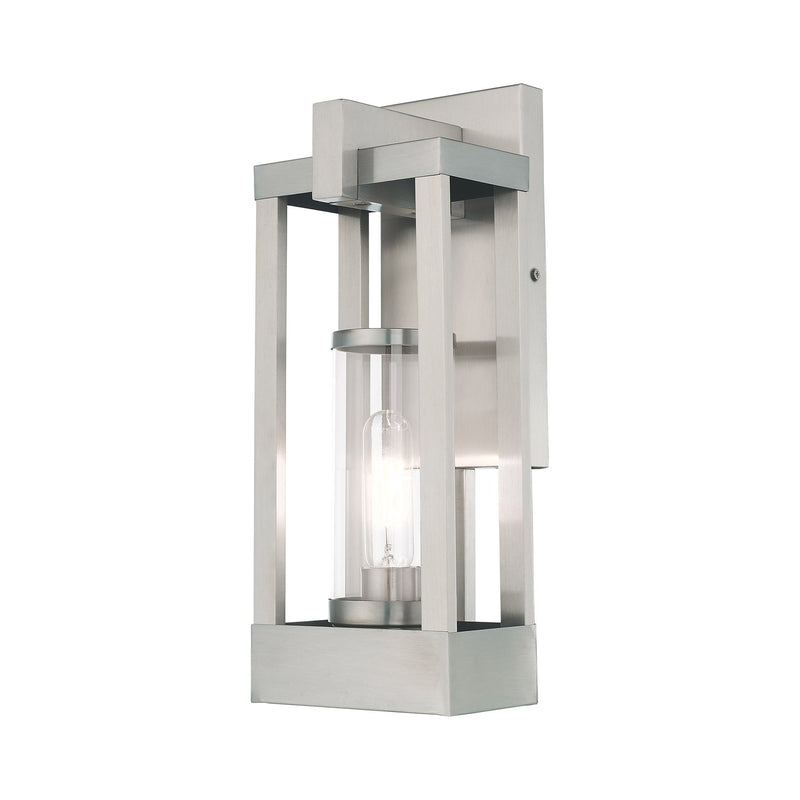 Delancey Medium Outdoor Wall Lantern in Brushed Nickel