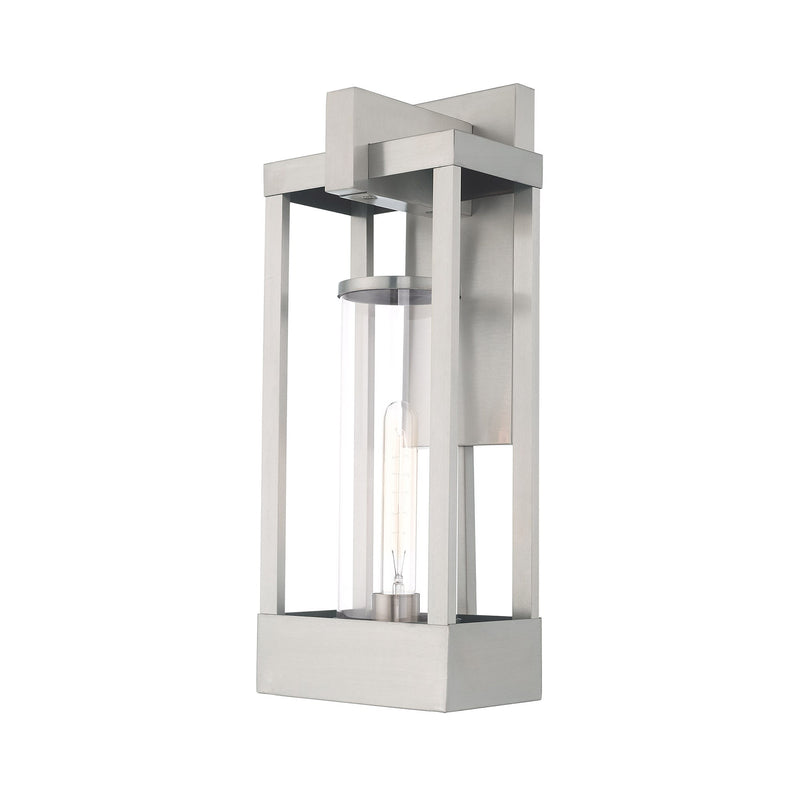 Delancey Large Outdoor Wall Lantern in Brushed Nickel